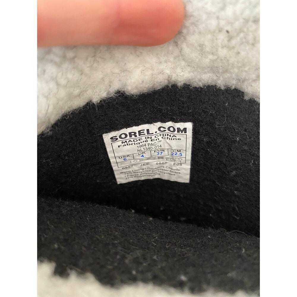 Sorel 1964 Pac Houndstooth Waterproof Snow Women's Boots White Black Size 6 - Picture 10 of 11